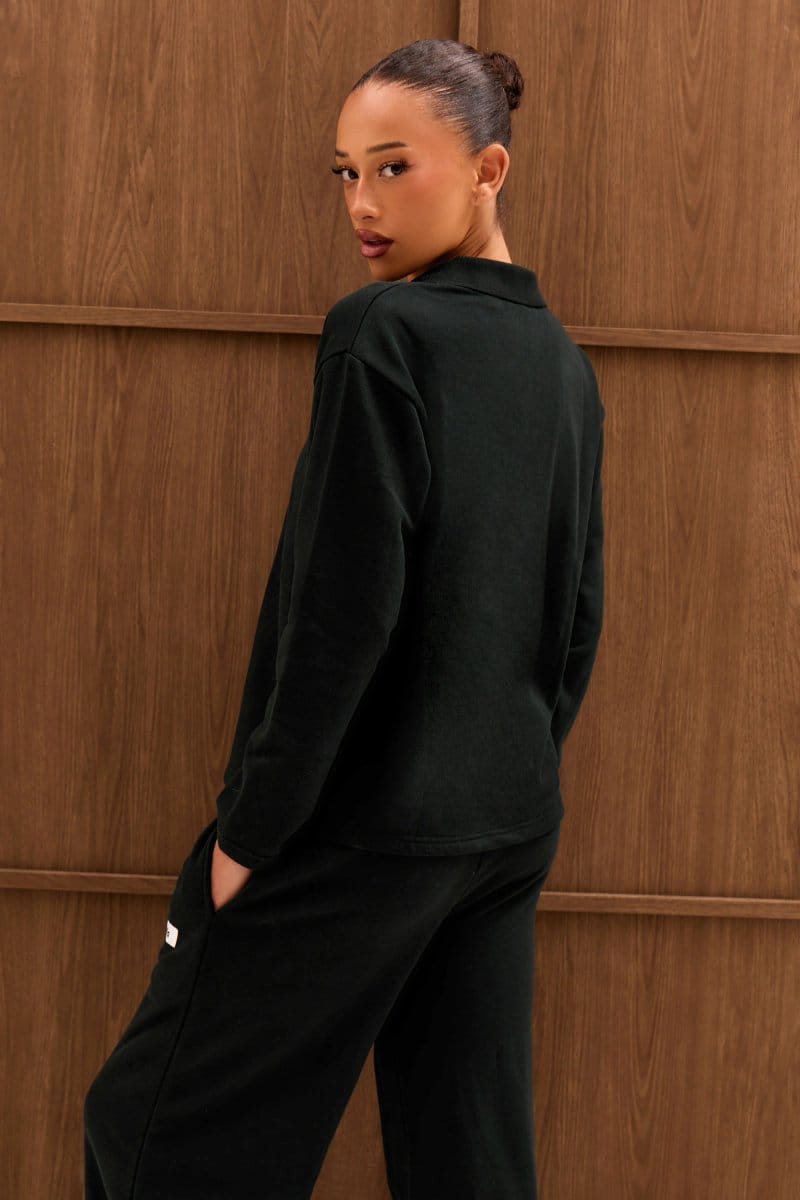 Kaiia Kaiia Label Logo Rugby Shirt Dark Teal - 4
