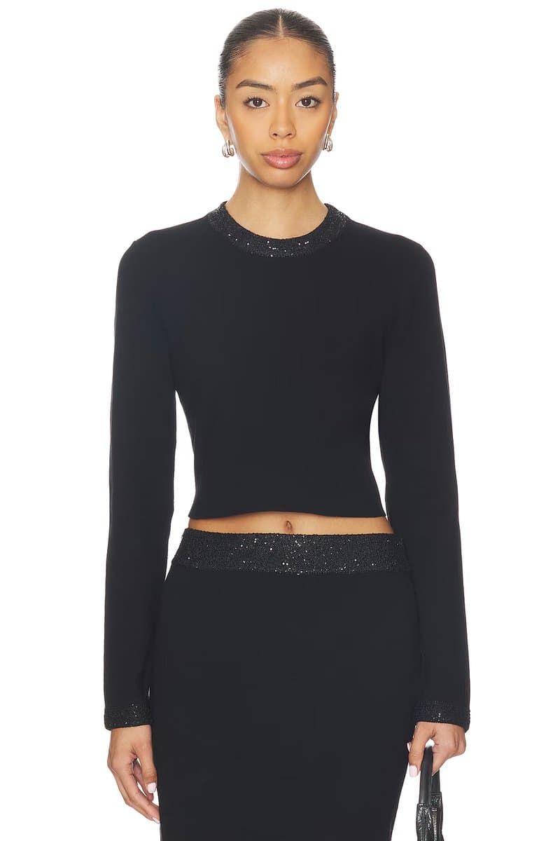 revolve Revolve A.L.C. Embellished Crop Jumper in Black