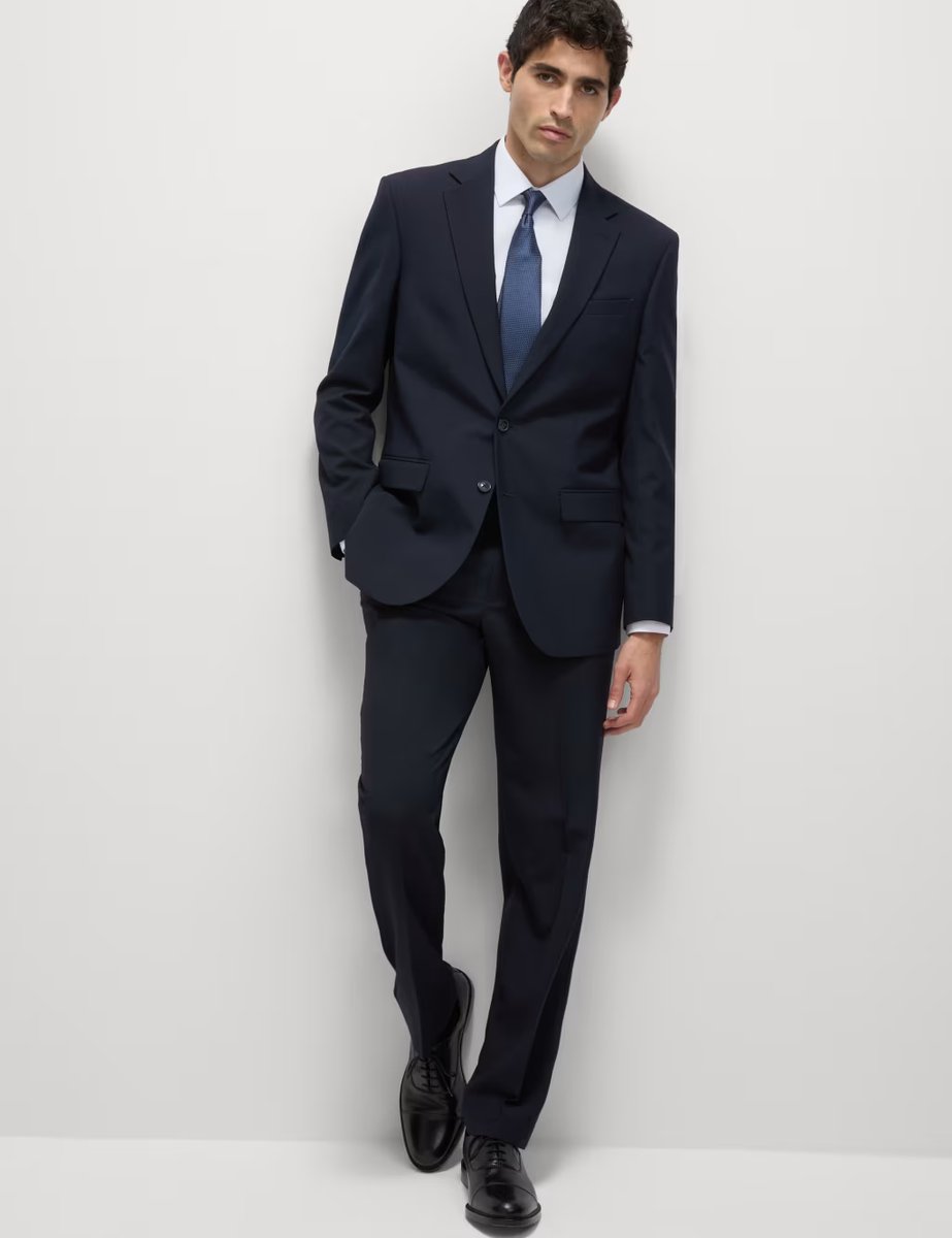 Marks & Spencer M&S Regular Fit Machine Washable Suit Jacket Navy - 4