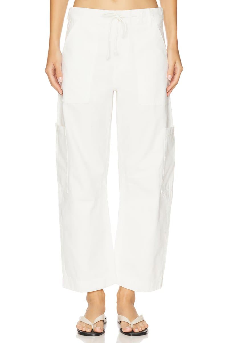 revolve Revolve Curved Utility Pant in White