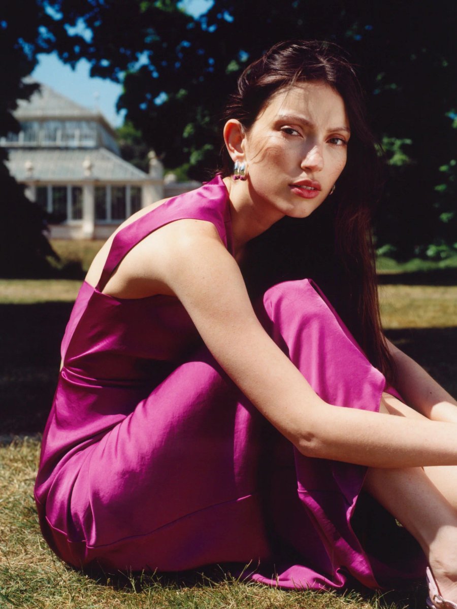 OMNES Nova Dress in Magenta - 2