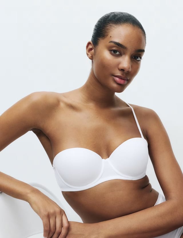 Marks & Spencer M&S 2 Pack Wired Strapless Bras (A-E) White Mix - 3