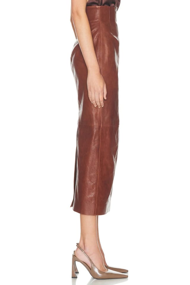 revolve The Svelte Leather Midi Skirt - 3