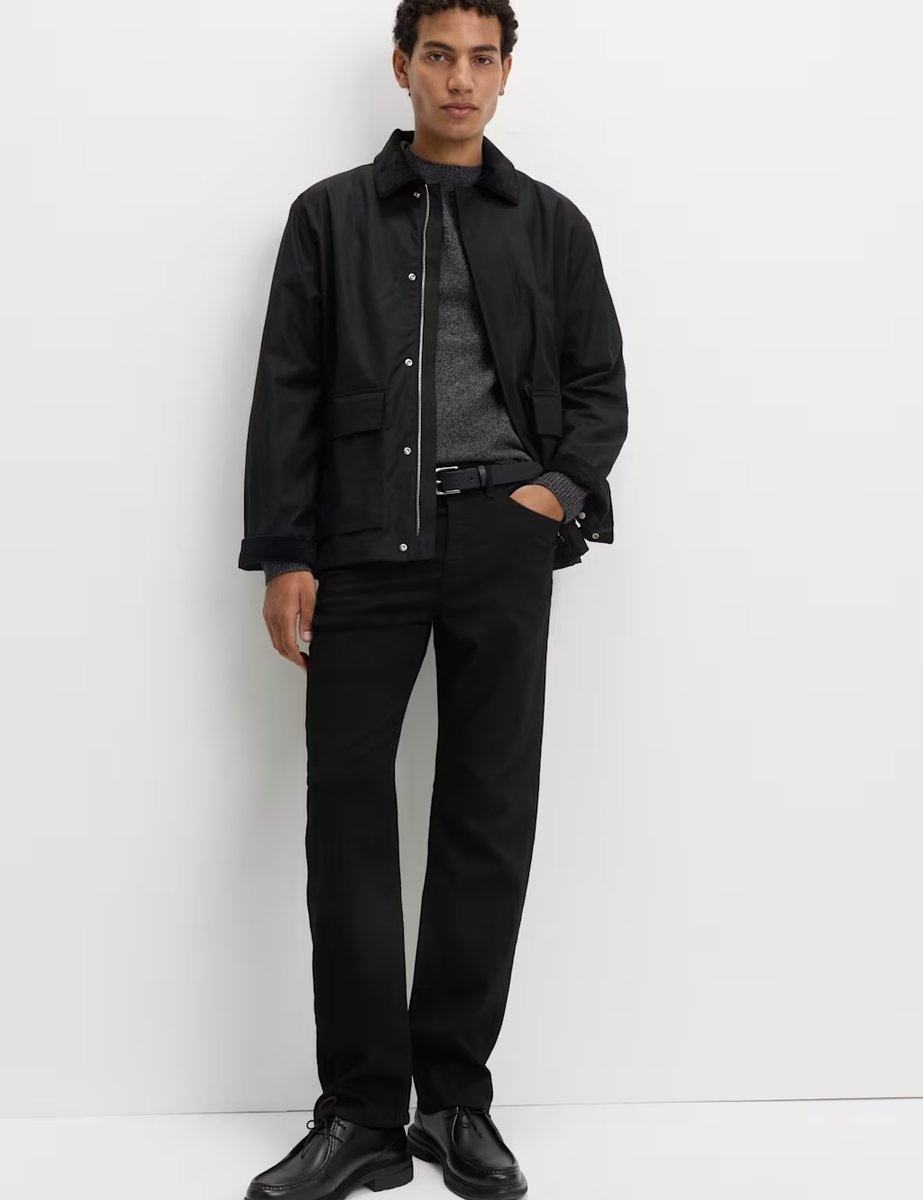 Marks & Spencer M&S Straight Fit Comfort Stretch Jeans Black - 4