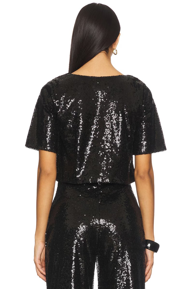 revolve Sequin Short Sleeve Top - 3