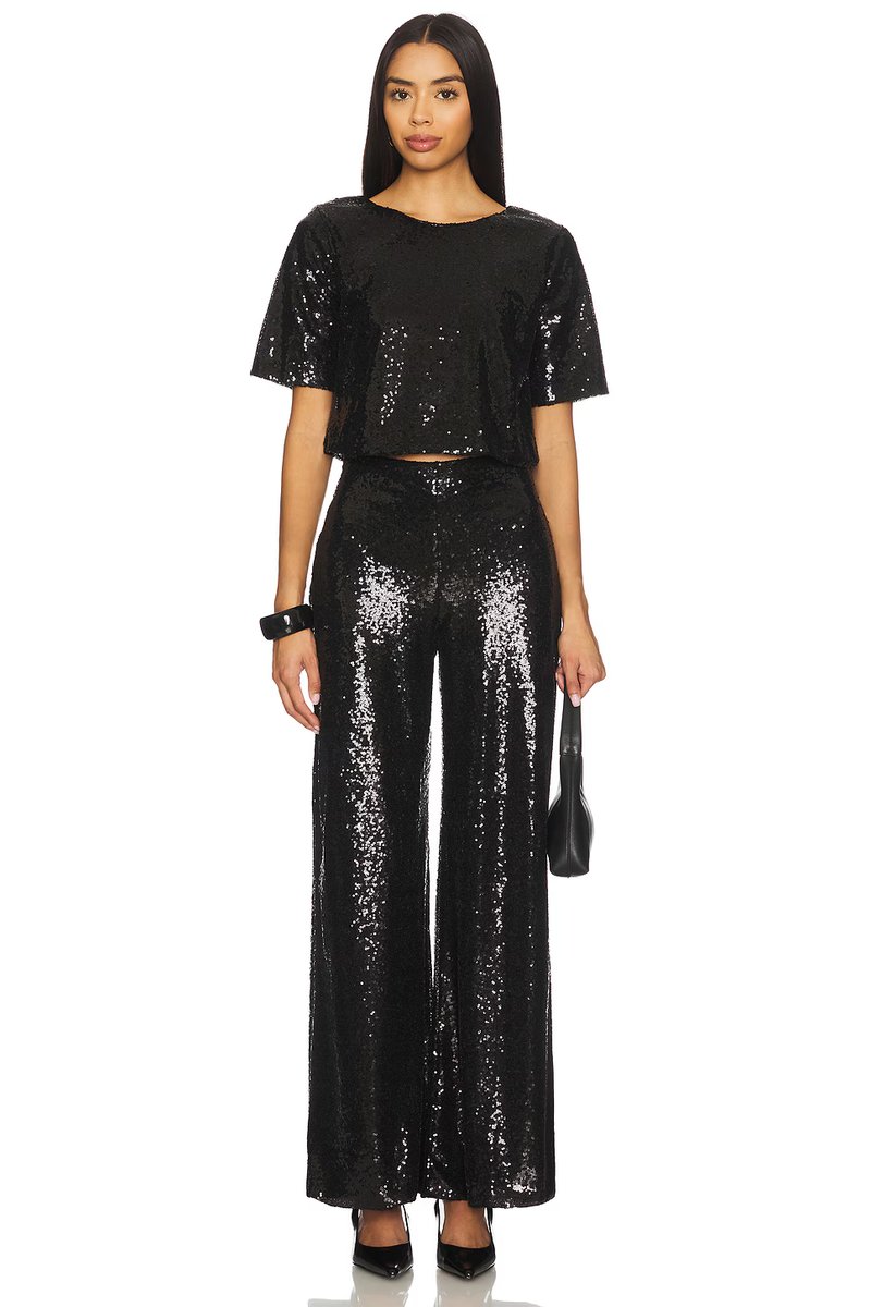 revolve Sequin Short Sleeve Top - 4