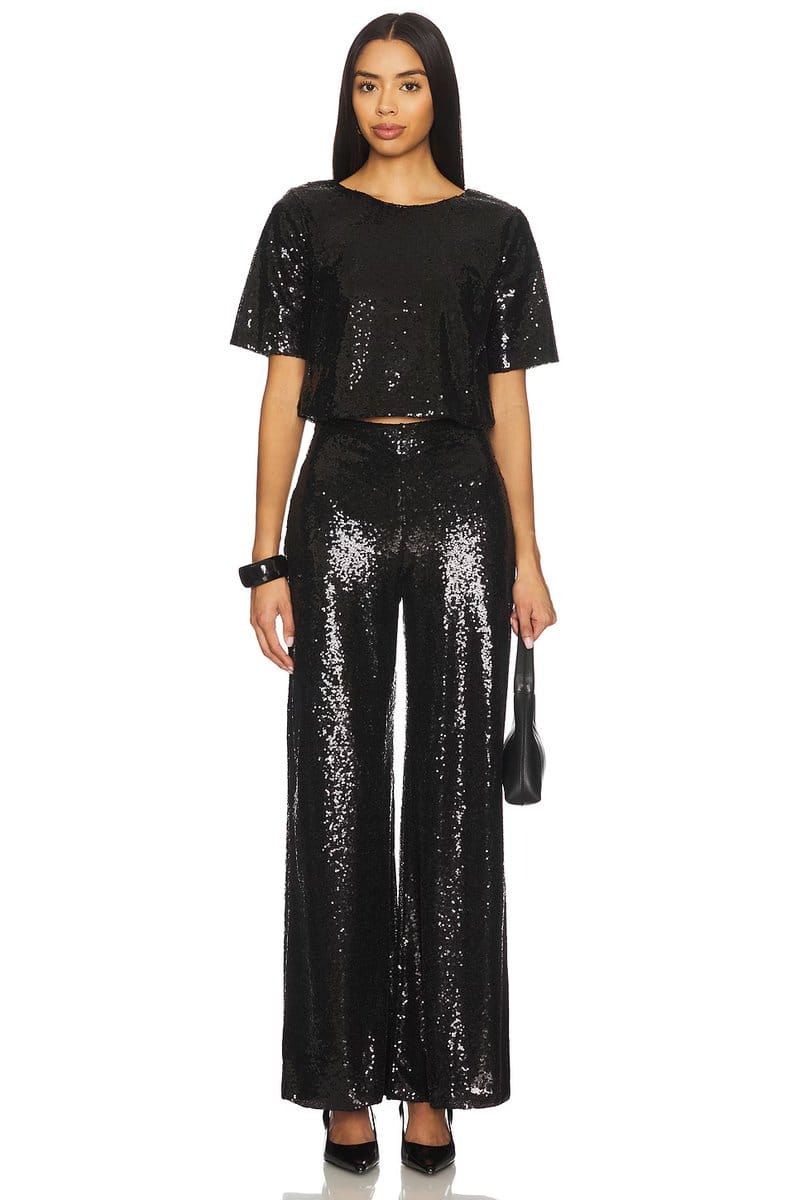 revolve Sequin Short Sleeve Top - 4