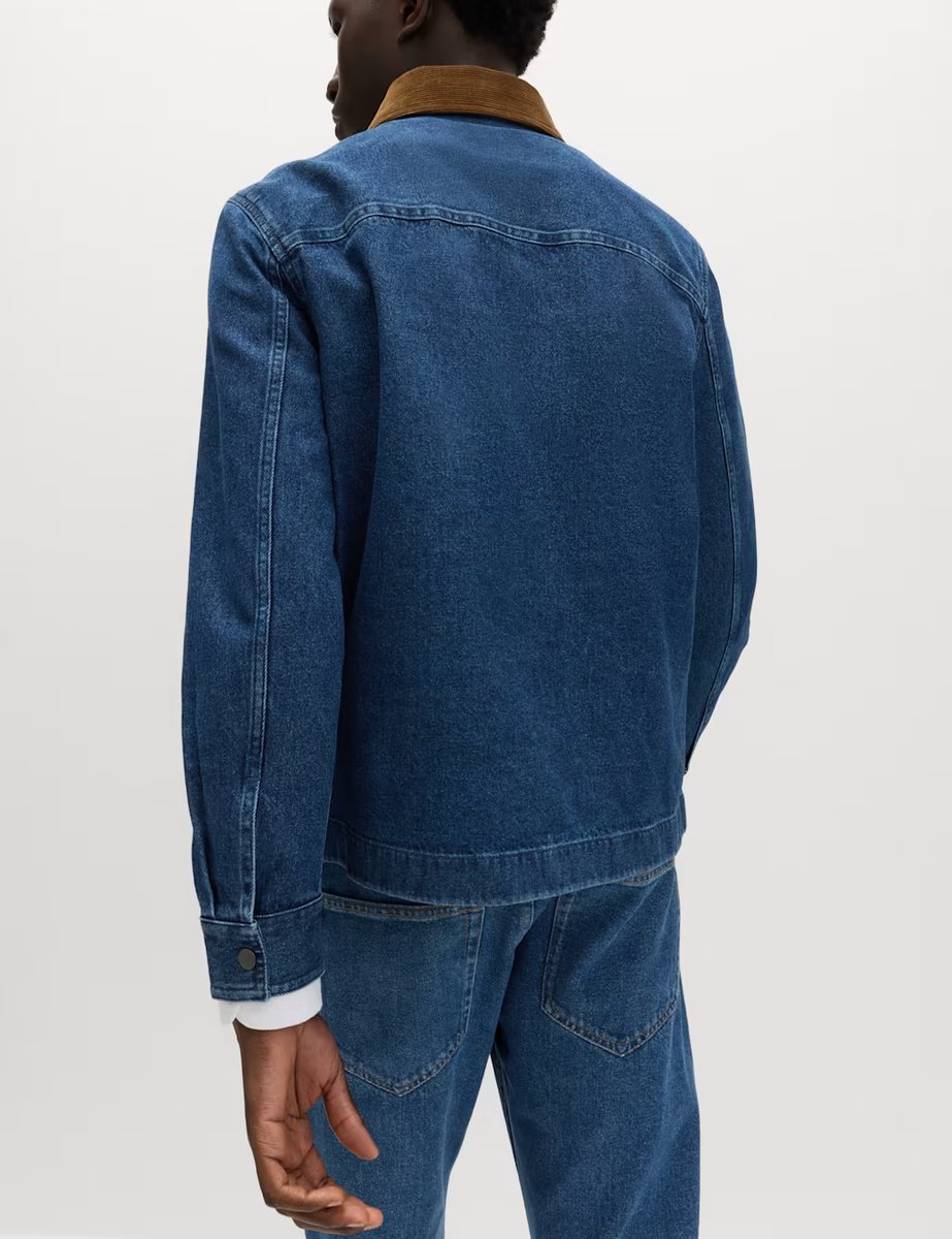 Marks & Spencer M&S Denim Harrington Jacket Mid Blue - 4