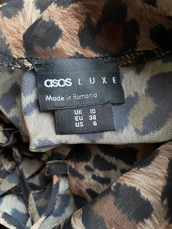 ASOS Asos Luxe Strappy Leopard Print Top - 2