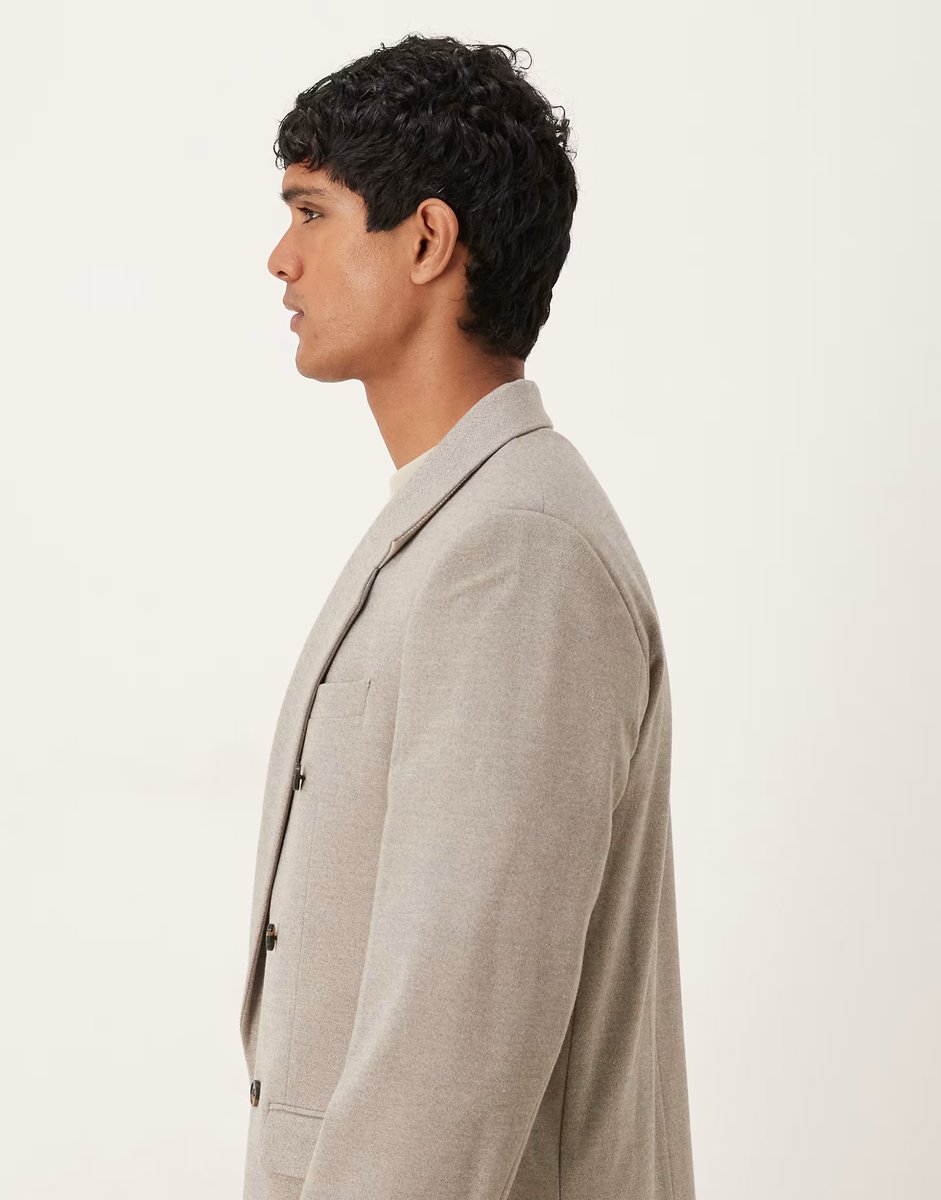 ASOS ASOS DESIGN relaxed suit jacket in grey brushed marl - 4