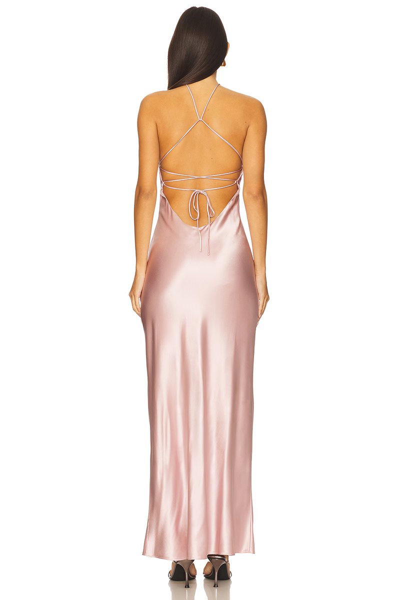 revolve Alisa Satin Maxi Dress - 3