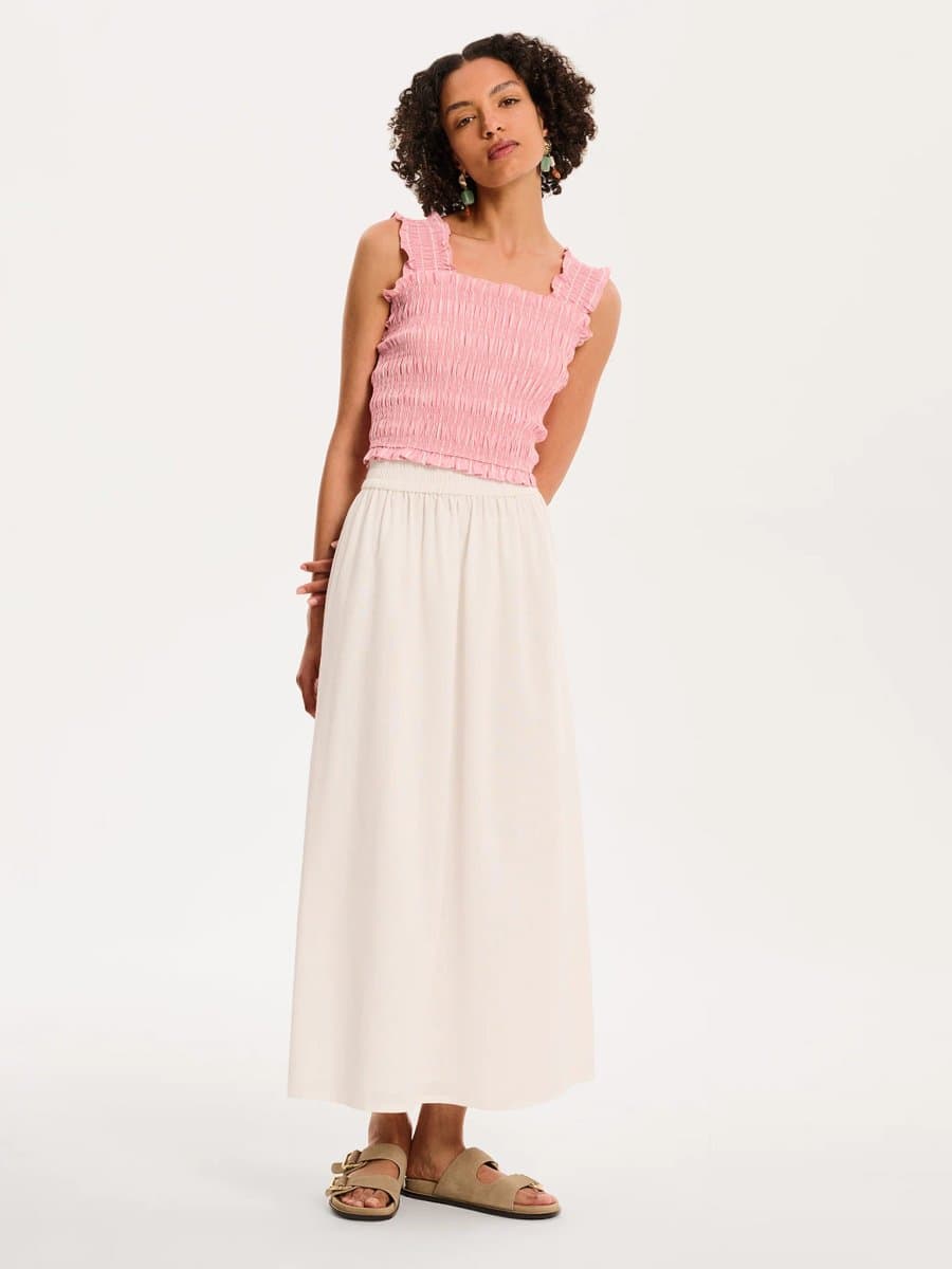 OMNES OMNES Elegant Full Skirt in White