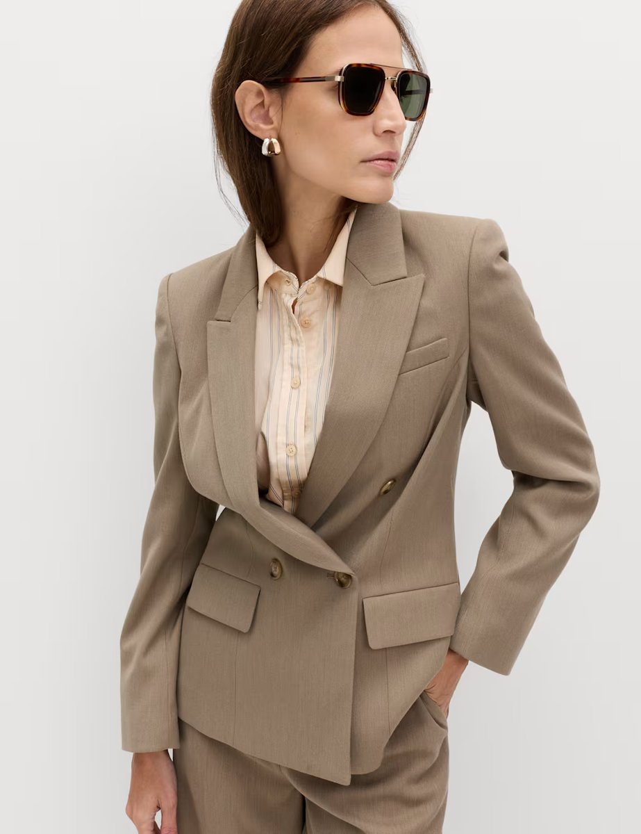 Marks & Spencer M&S Striped Collared Shirt with Linen Natural Mix - 3