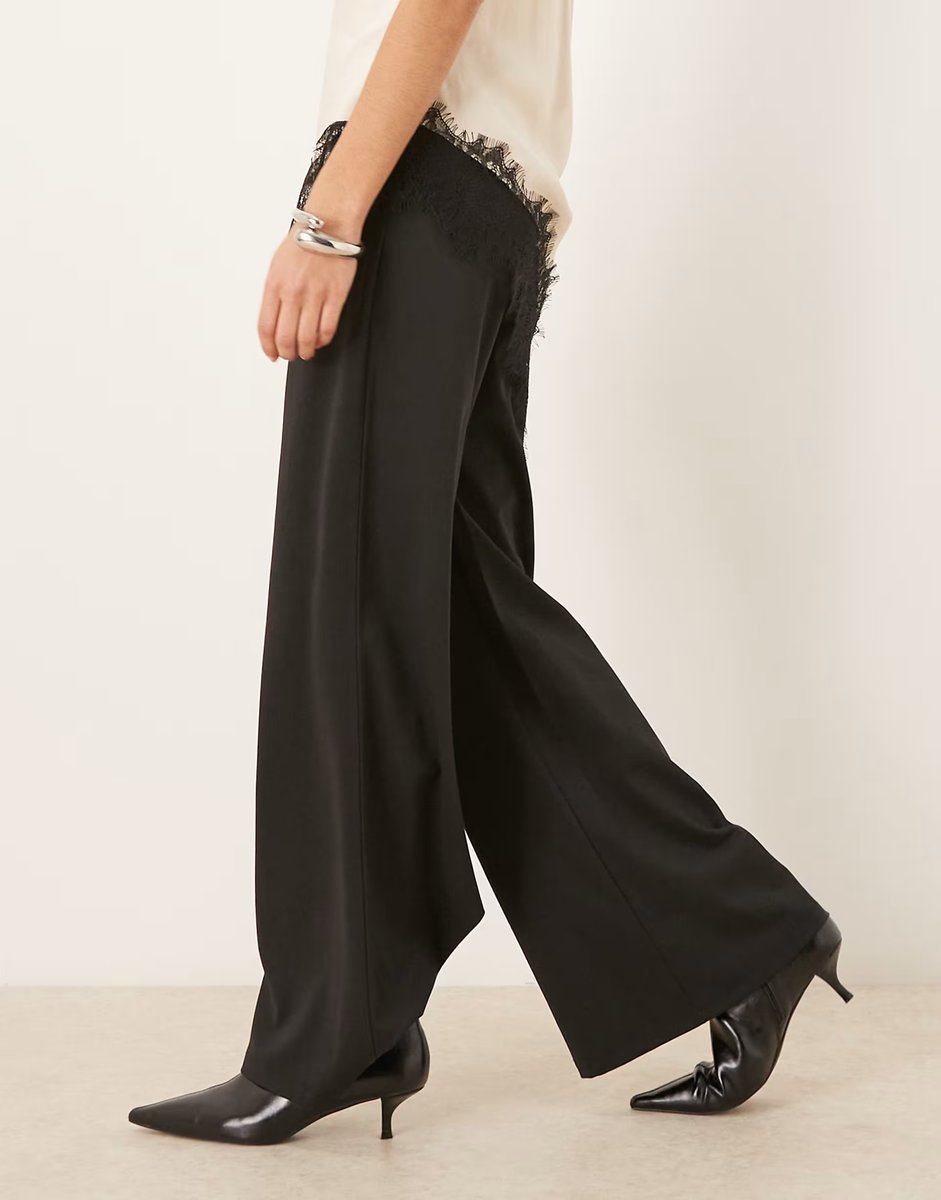 ASOS Gina Tricot low waist trousers in black - 3