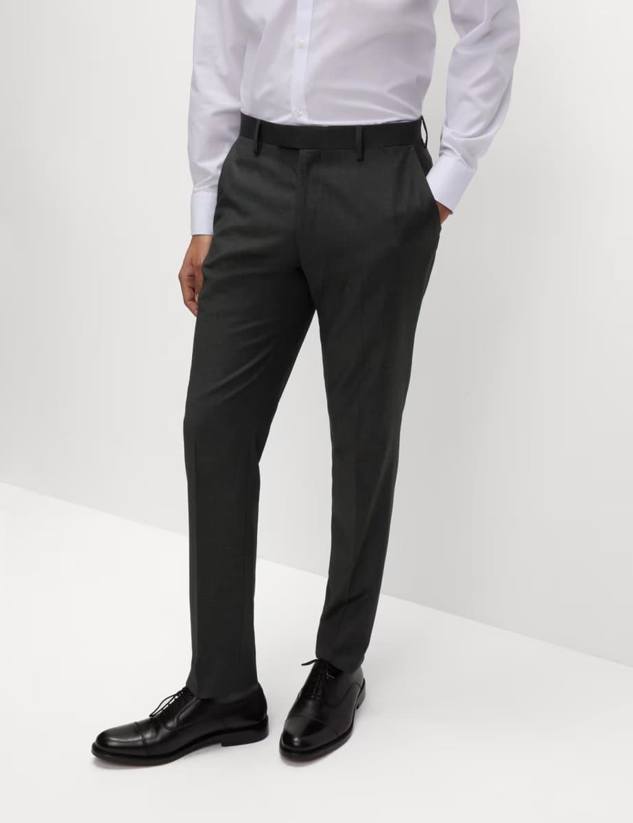 Marks & Spencer M&S Skinny Fit Stretch Suit Trousers Charcoal