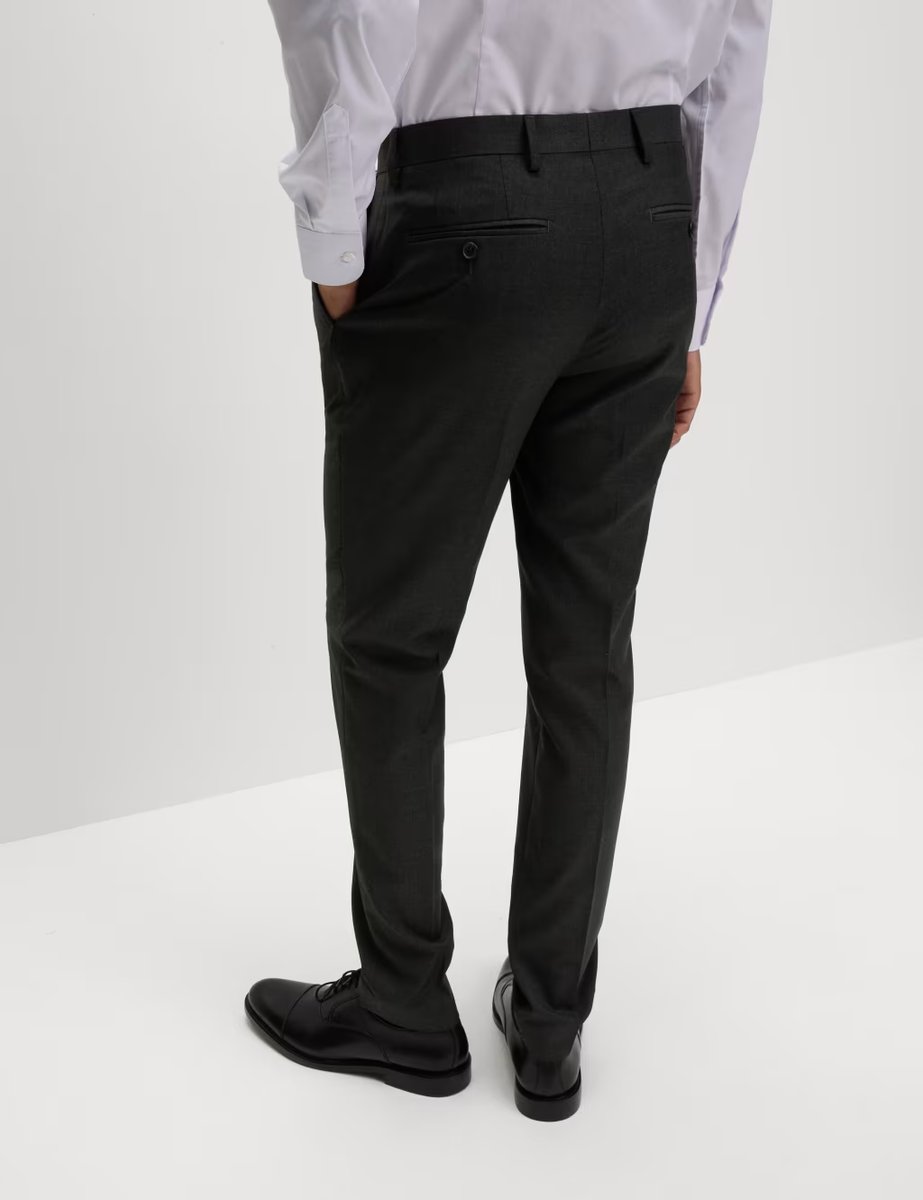 Marks & Spencer M&S Skinny Fit Stretch Suit Trousers Charcoal - 4