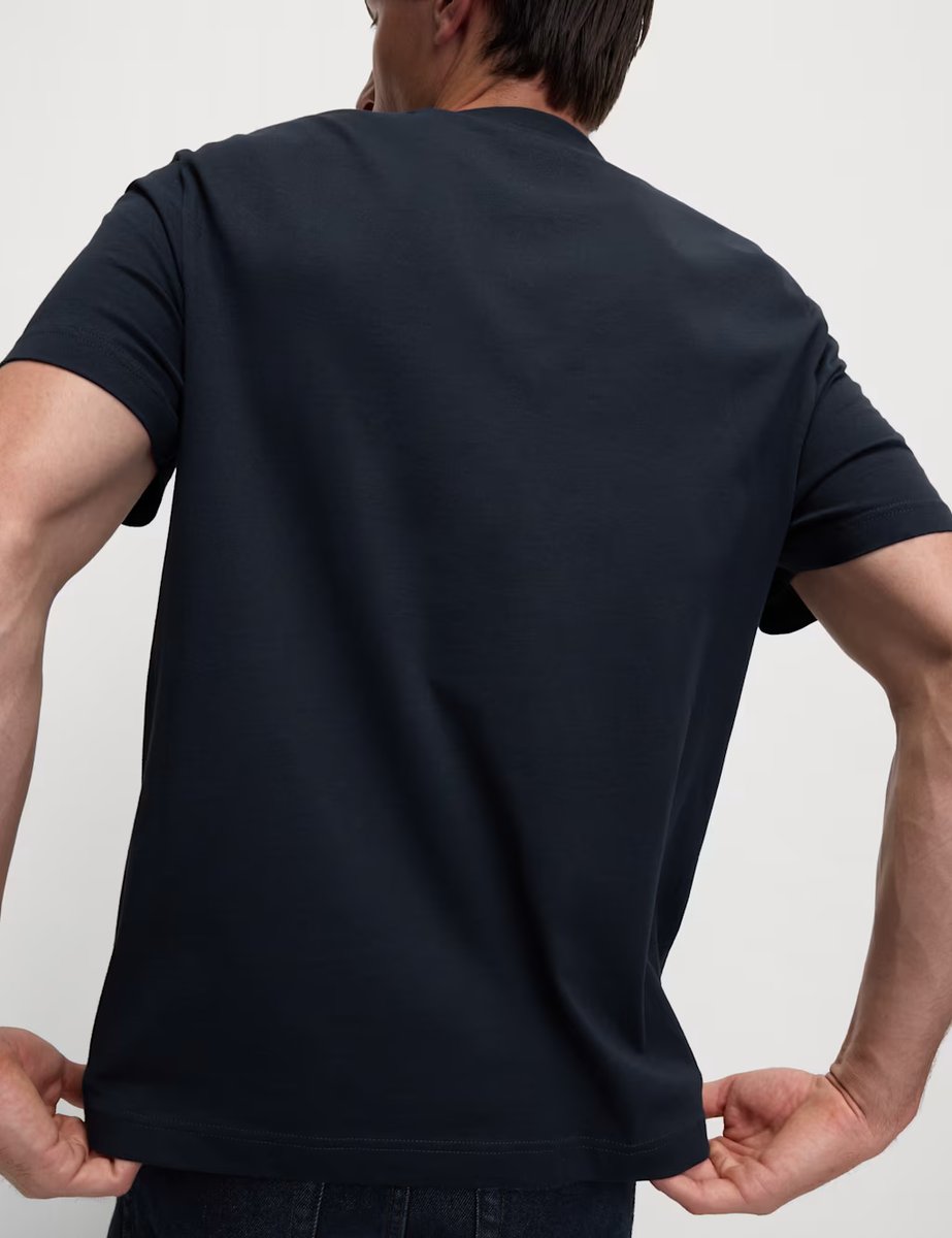 Marks & Spencer M&S Pure Cotton Oasis T-Shirt Navy - 3