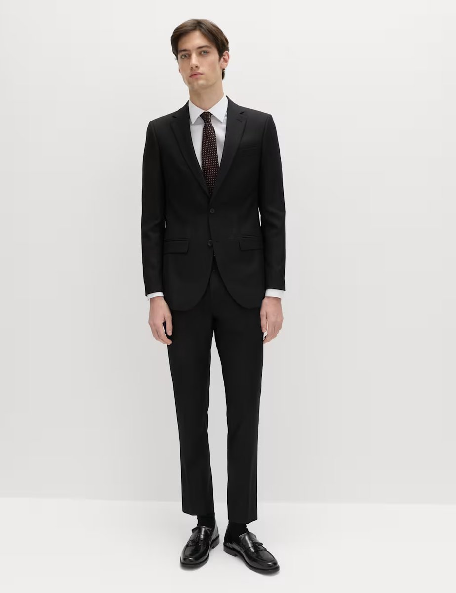 Marks & Spencer M&S Skinny Fit Stretch Ultimate Suit Trousers Black - 4