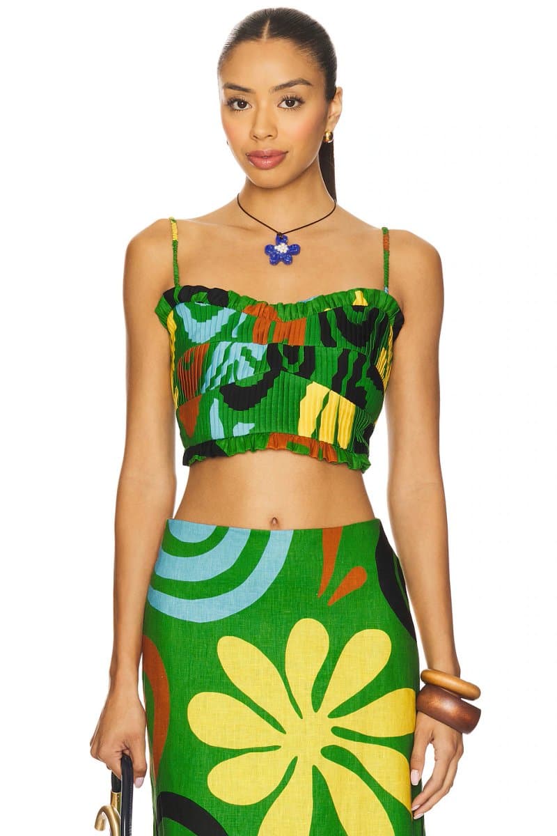revolve Revolve Floral Print Crop Top in Cenote Multi