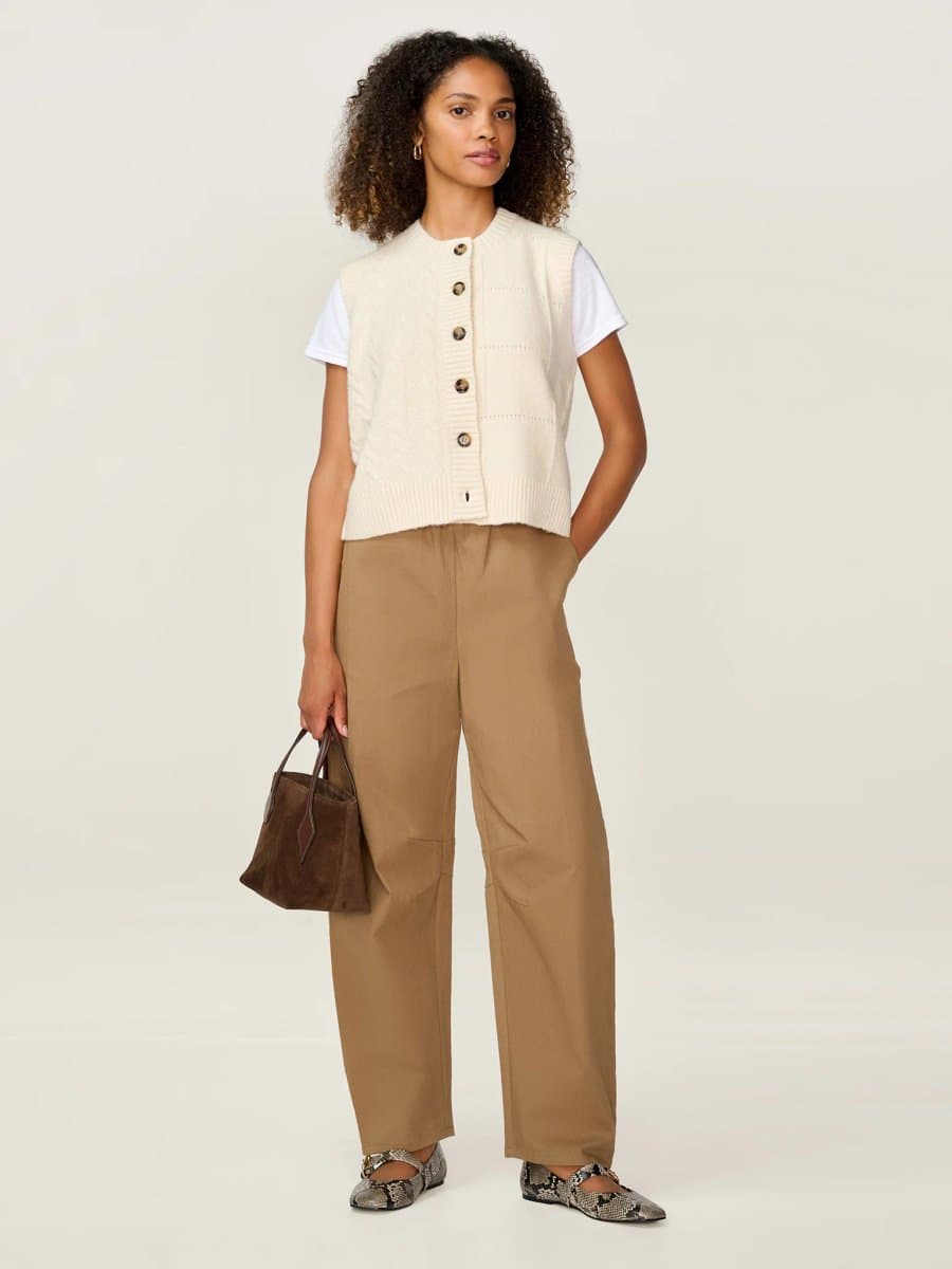 OMNES Matilda Vest in Cream