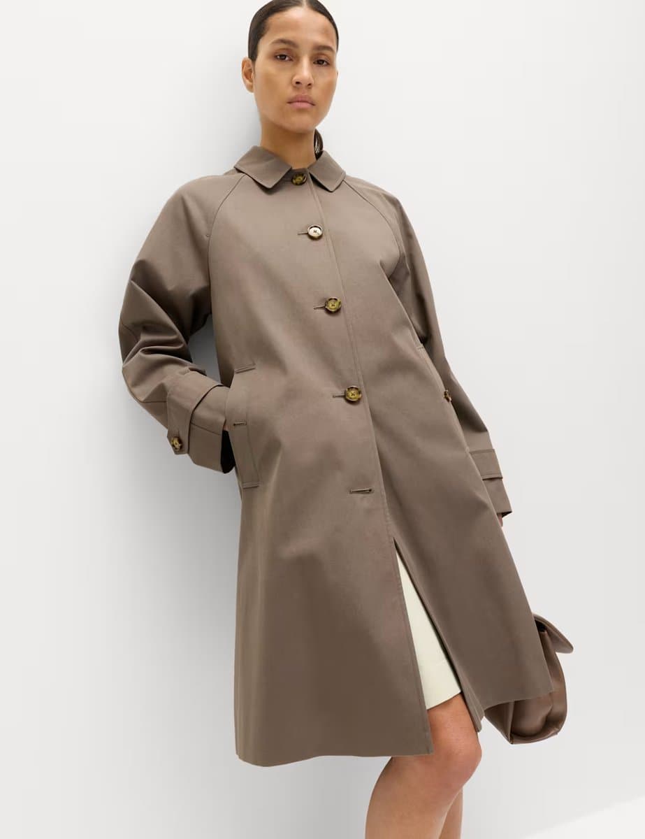Marks & Spencer M&S Pure Cotton Car Coat Mole