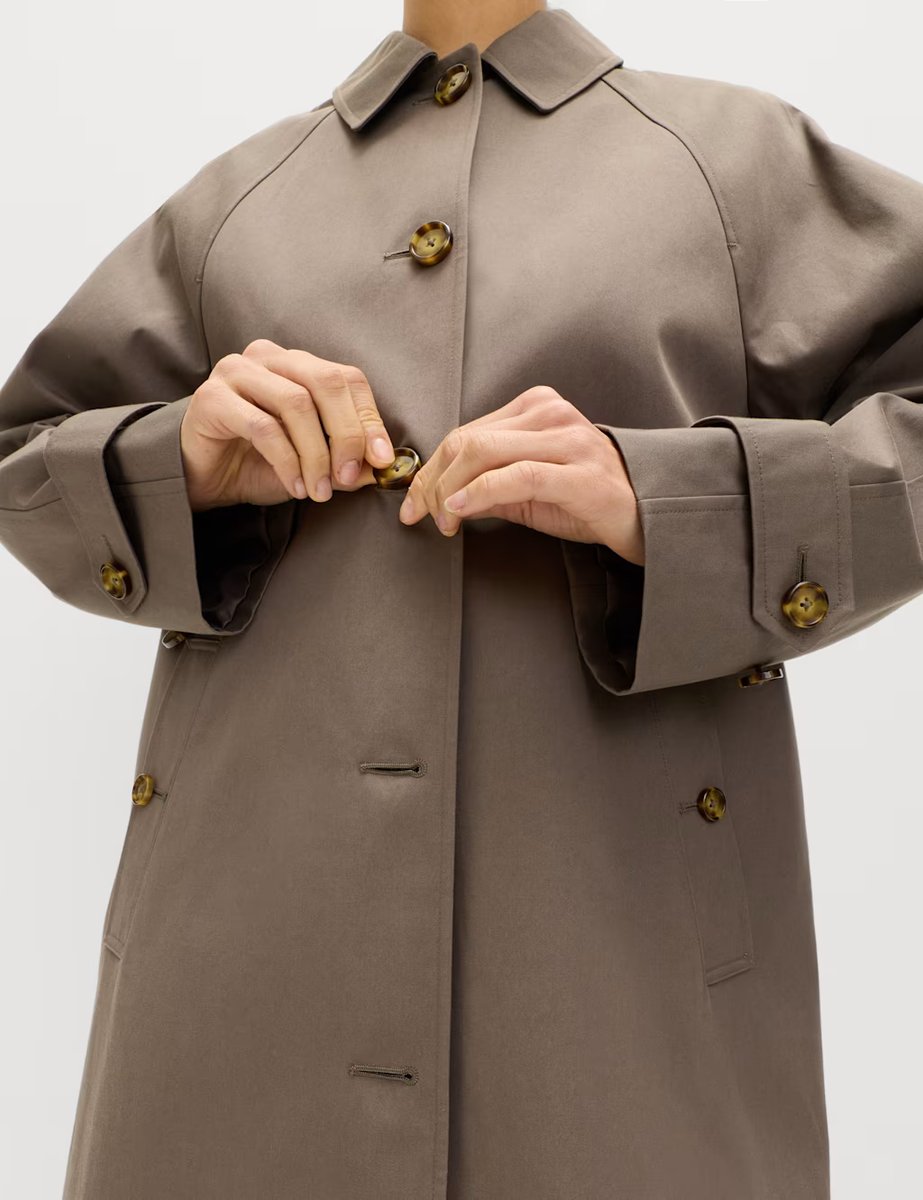 Marks & Spencer M&S Pure Cotton Car Coat Mole - 4