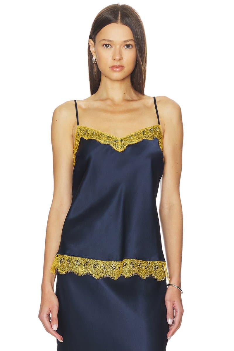 revolve Revolve Lace Camisole in Midnight & Mustard