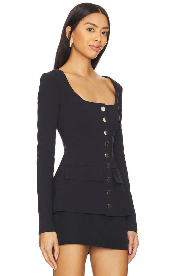 revolve Boatneck Peplum Blazer - 2