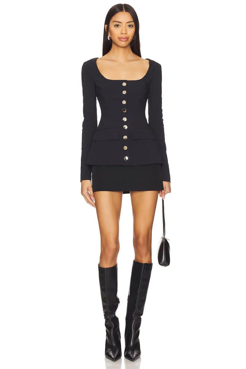 revolve Boatneck Peplum Blazer - 4
