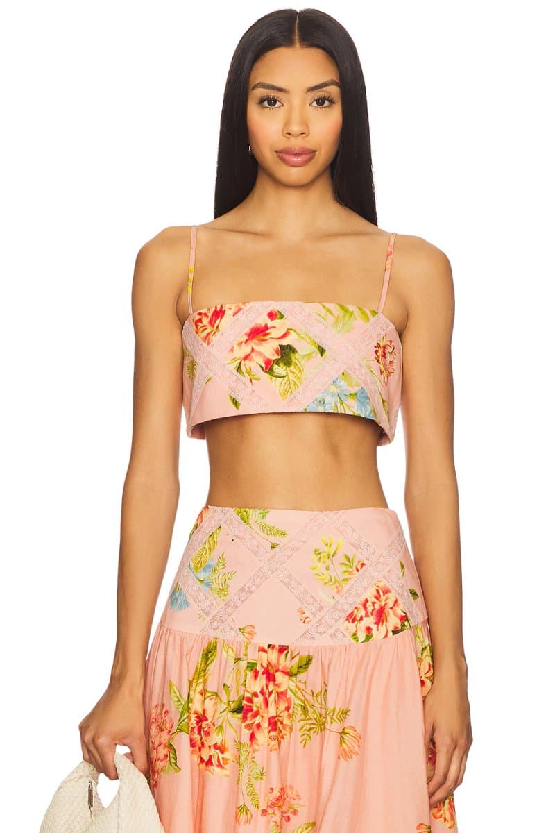 revolve Revolve Floral Print Bustier Top in Multi