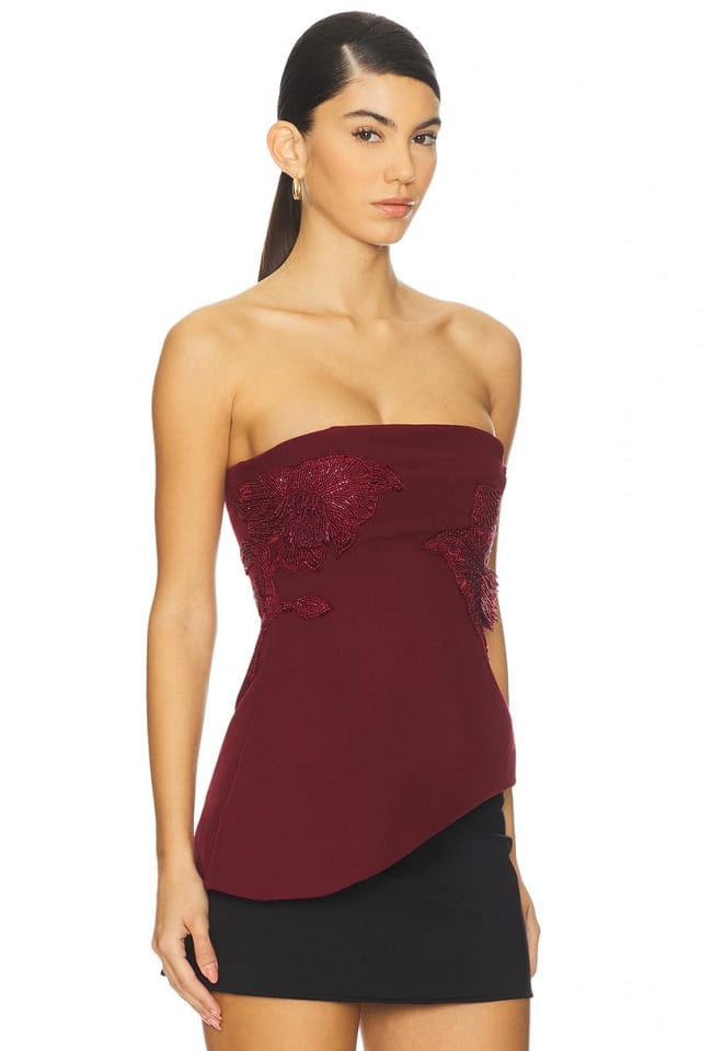 revolve Ardell Beaded Floral Top - 2