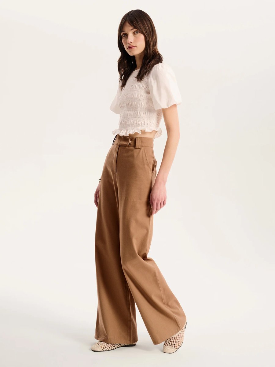OMNES Clarice Trouser in Tan - 2
