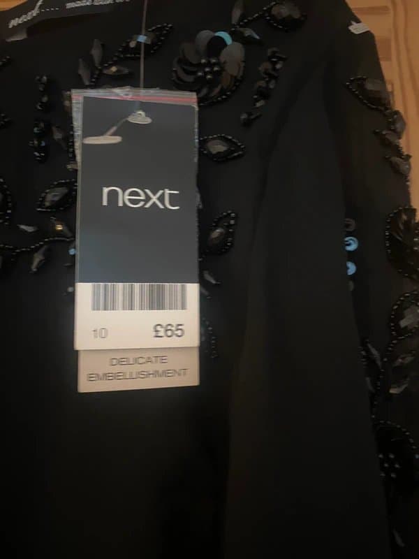 Next Stunning elegant embellished sequinned chiffon brand new Next dress size 10