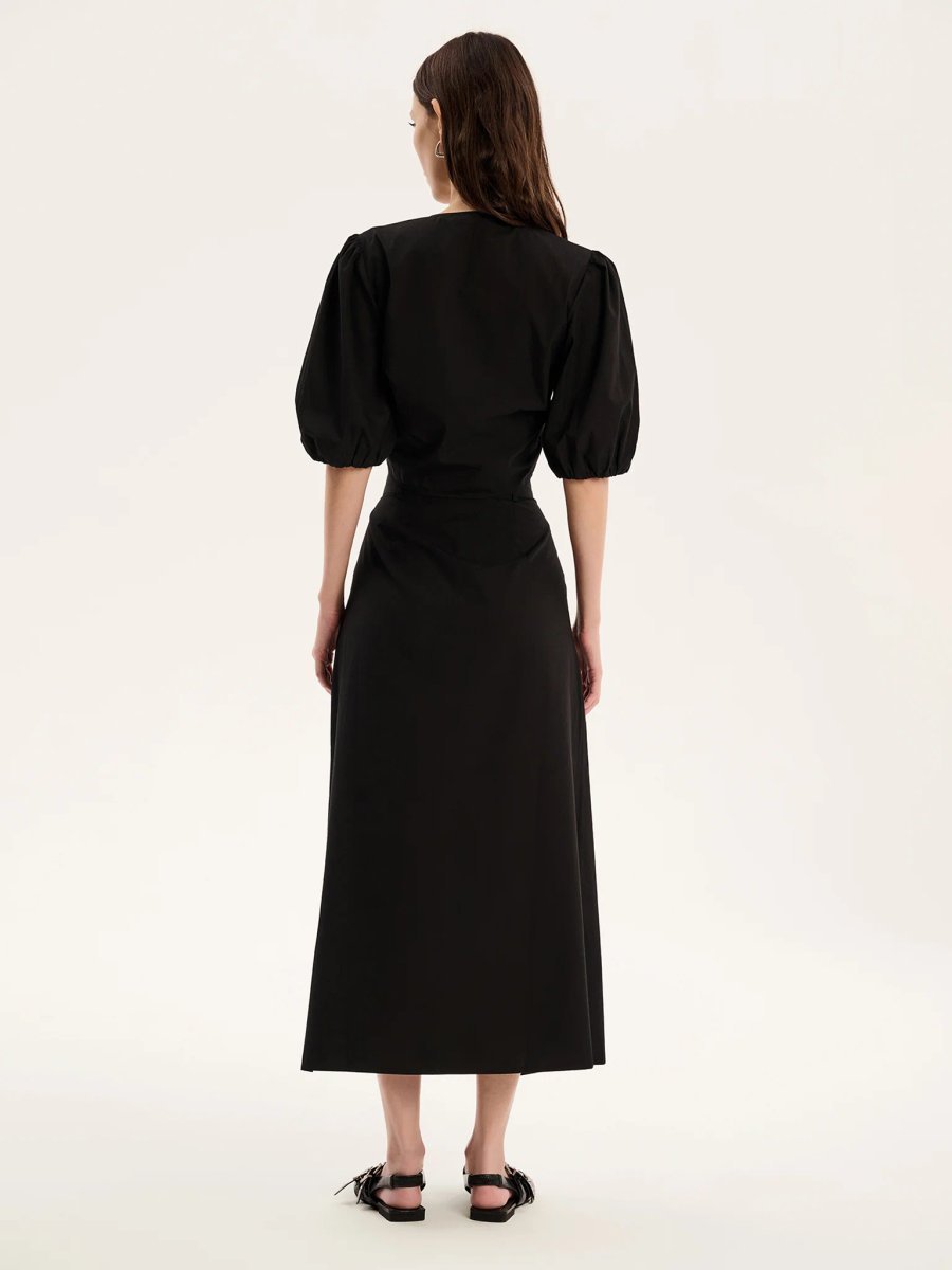 OMNES Olive Skirt in Black - 3