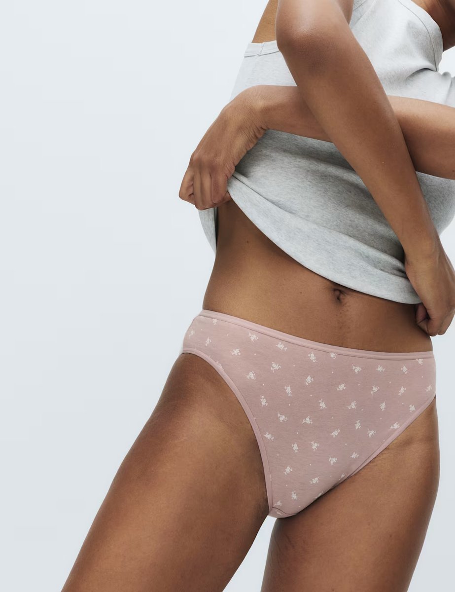 Marks & Spencer M&S 7 Pack Pure Cotton High Leg Knickers Pink Mix - 2