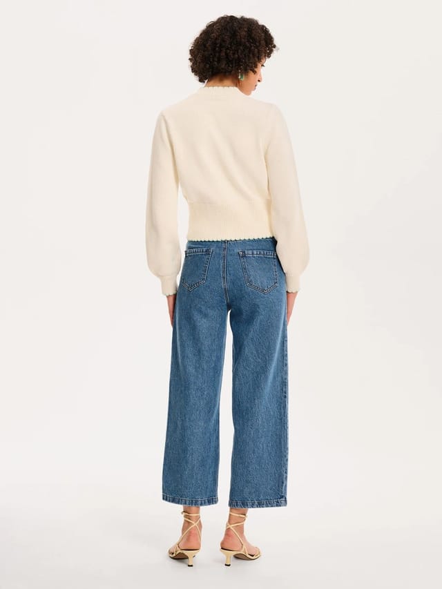 OMNES Flynn Cardigan in Cream - 3