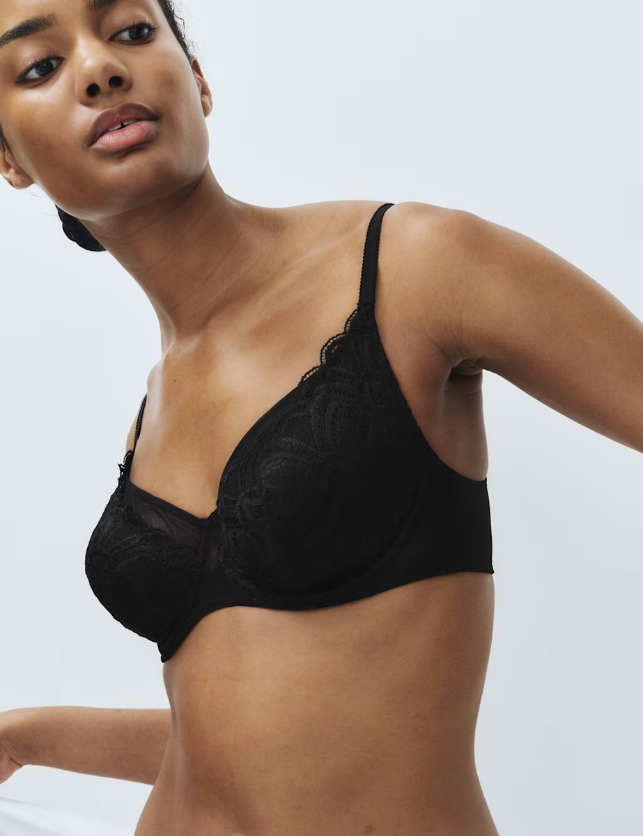 Marks & Spencer M&S 2 Pack Amelia Natural Lift™ Lace Wired Bras (A-E) Black Mix - 2