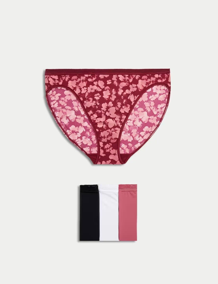 Marks & Spencer M&S 4pk Microfibre Brazilian Knickers Raspberry Mix
