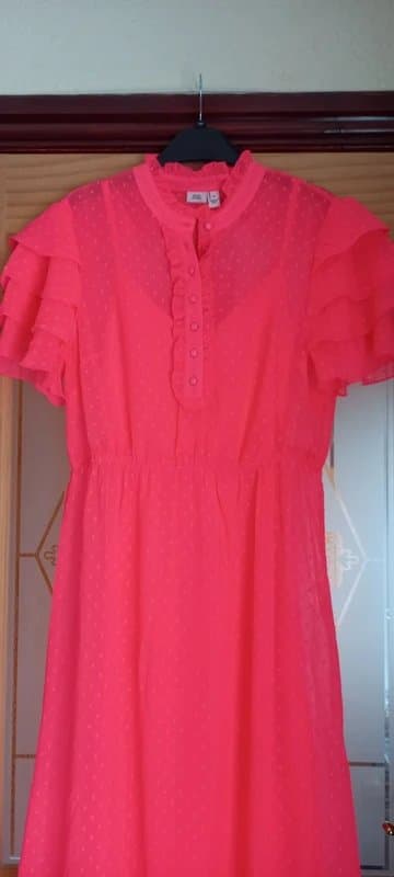 River Island Brand new ladies Pink Chiffon River Island Maxi Dress(size 12)