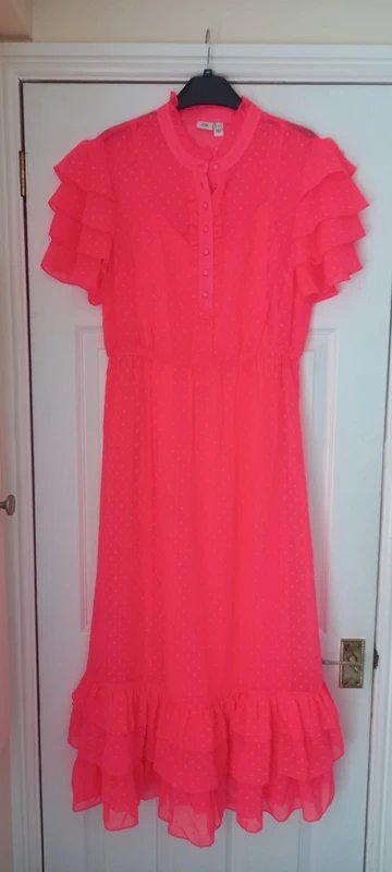 River Island Brand new ladies Pink Chiffon River Island Maxi Dress(size 12) - 2