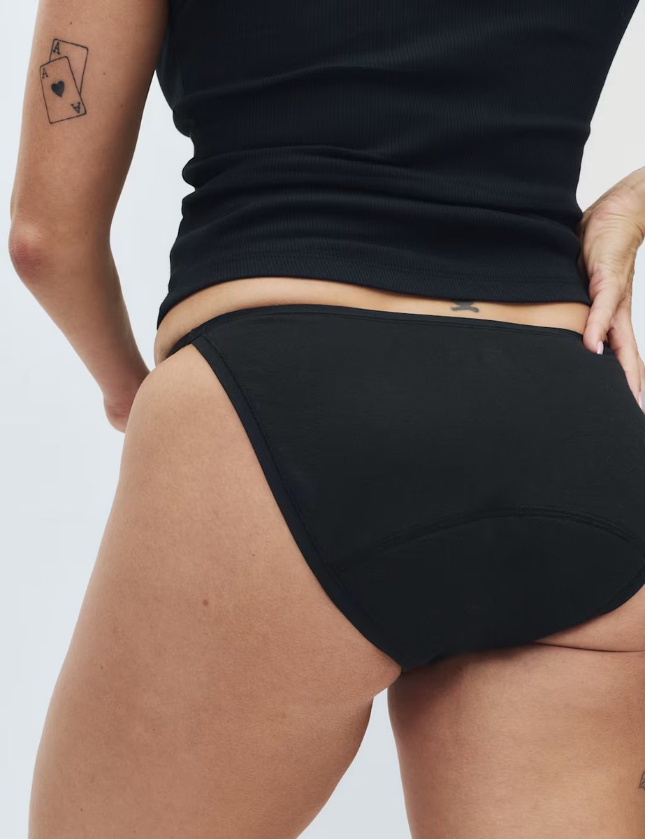 Marks & Spencer M&S 2 Pack Adaptable Clasp Period Bikini Knickers Black - 3