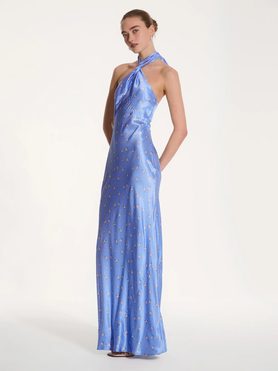 OMNES Arles Floral Dress in Light Blue - 2