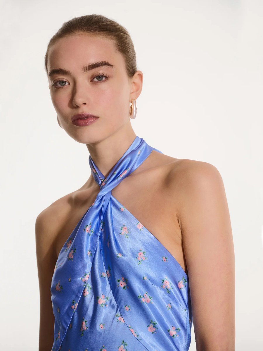 OMNES Arles Floral Dress in Light Blue - 4