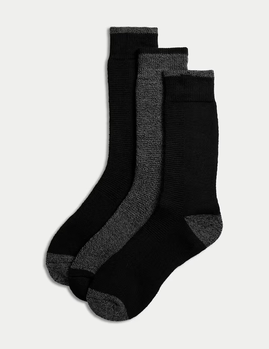 Marks & Spencer M&S 3 Pack Heatgen™ Maximum Warmth Thermal Socks Black - 1