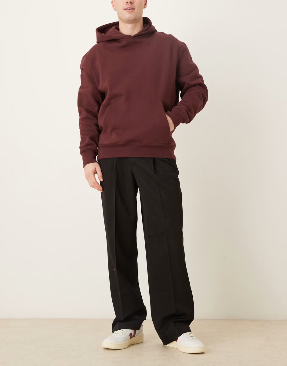 ASOS ASOS DESIGN smart wide leg trouser with double pleat in black - 2