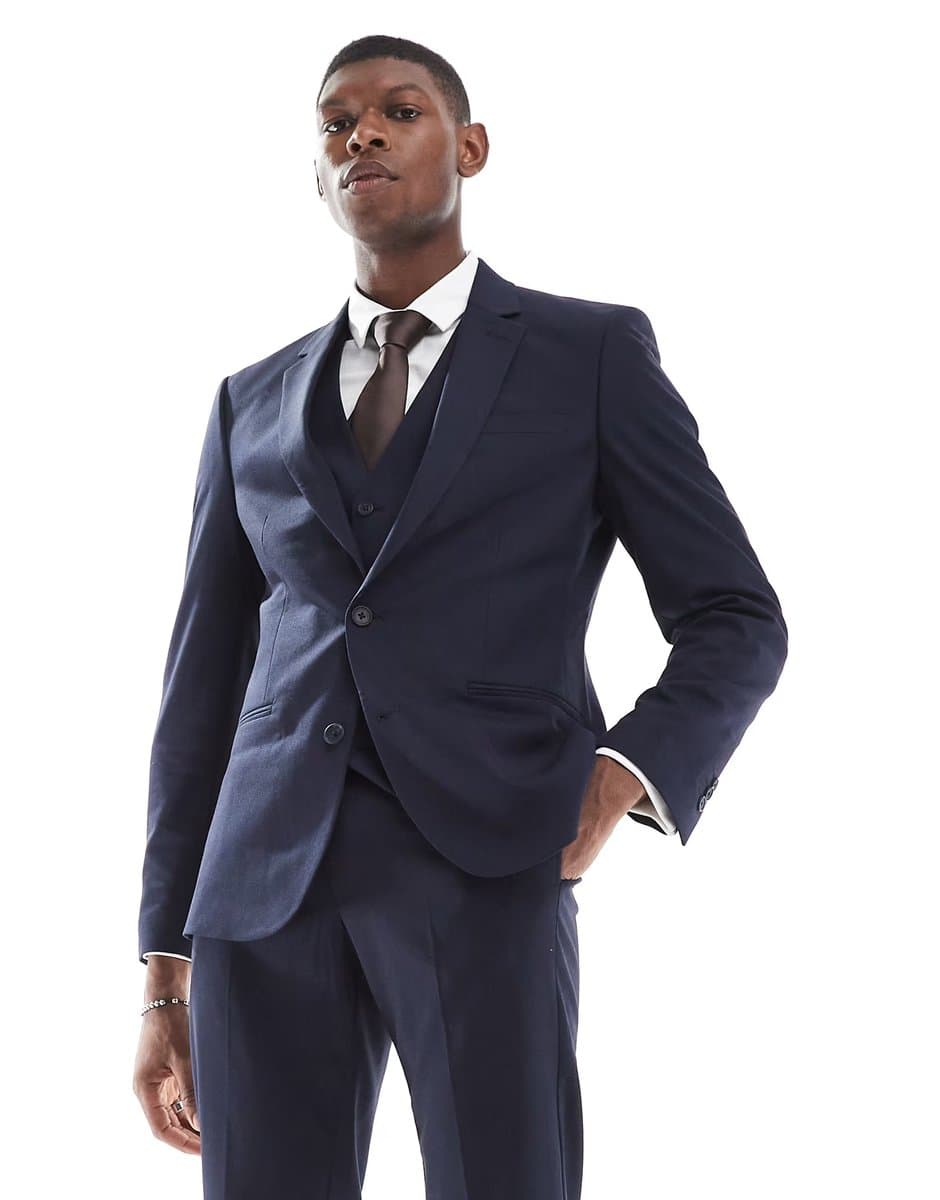 ASOS ASOS DESIGN skinny suit jacket in navy