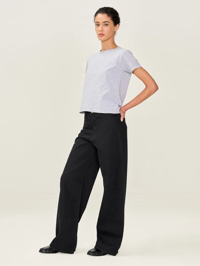 OMNES Connie Wide Jean in Black - 3