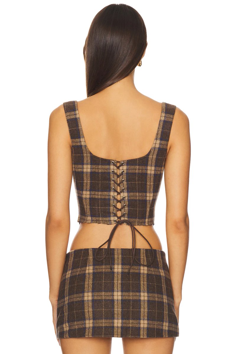 revolve Chamonix Tartan Corset - 3