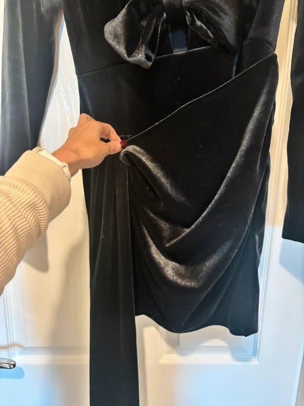 ASOS ASOS Luxe Velvet Bow Dress