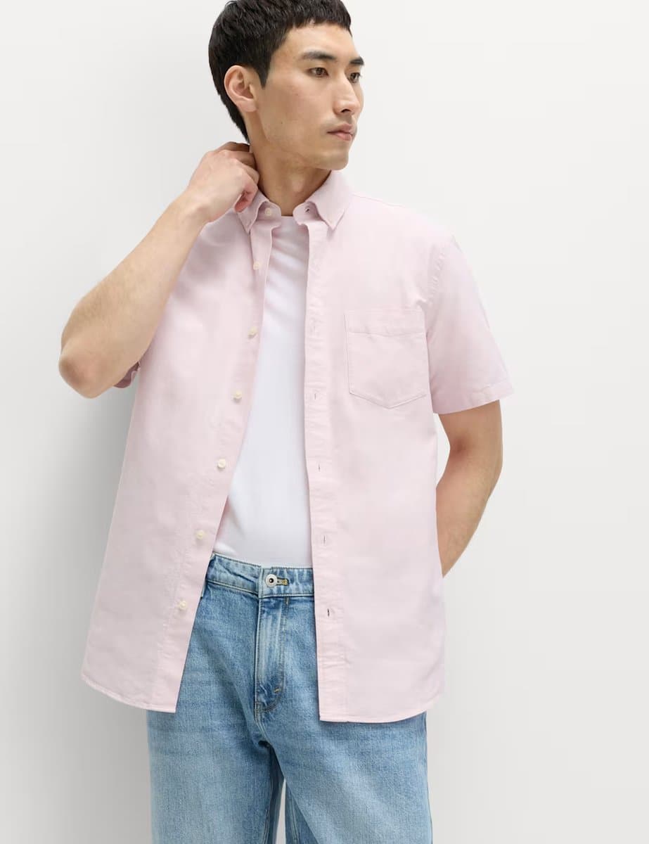 Marks & Spencer M&S Ultimate Pure Cotton Oxford Shirt Pink